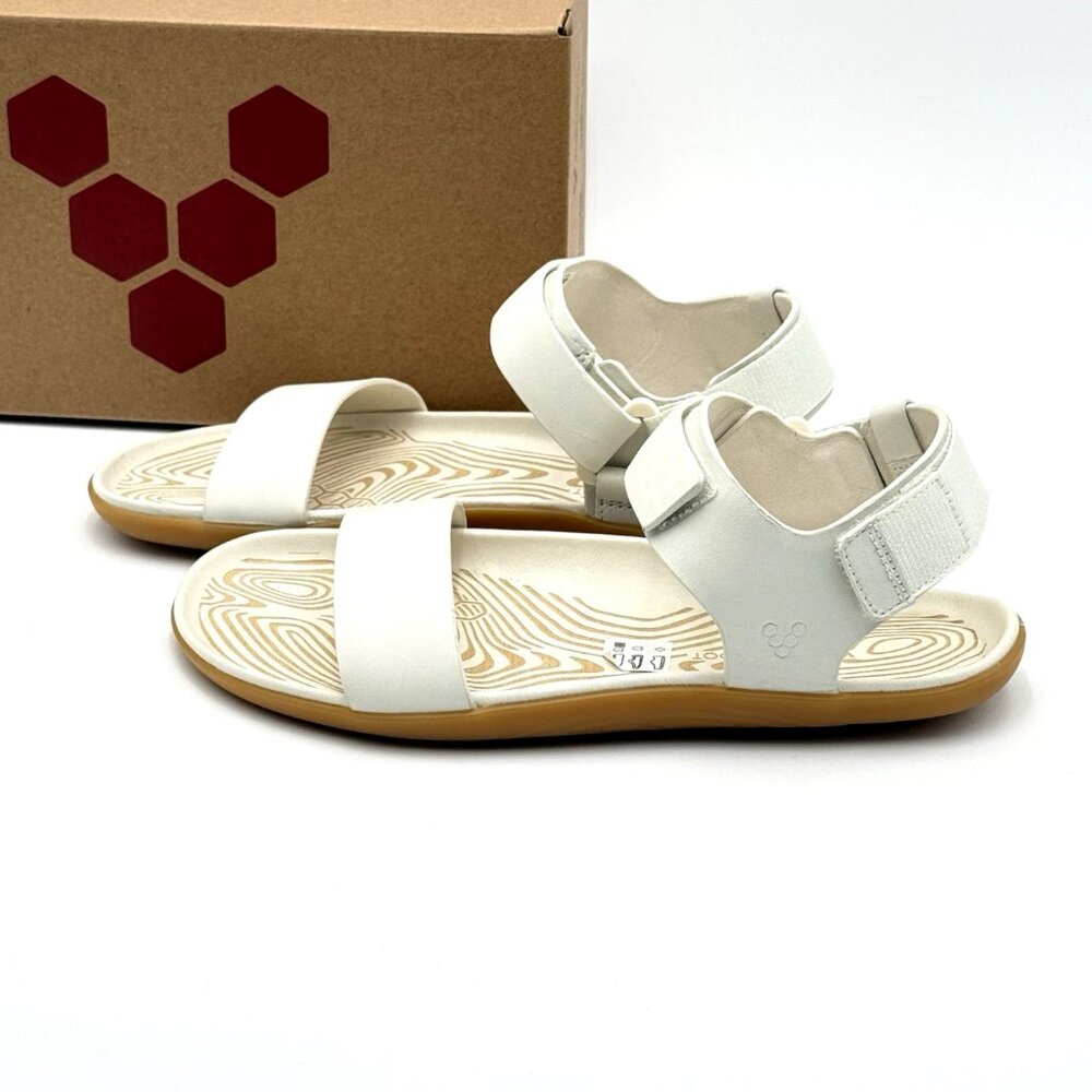 NEW Vivobarefoot Sensus Yin Barefoot Women's Sandal Leather Limestone 209566-02